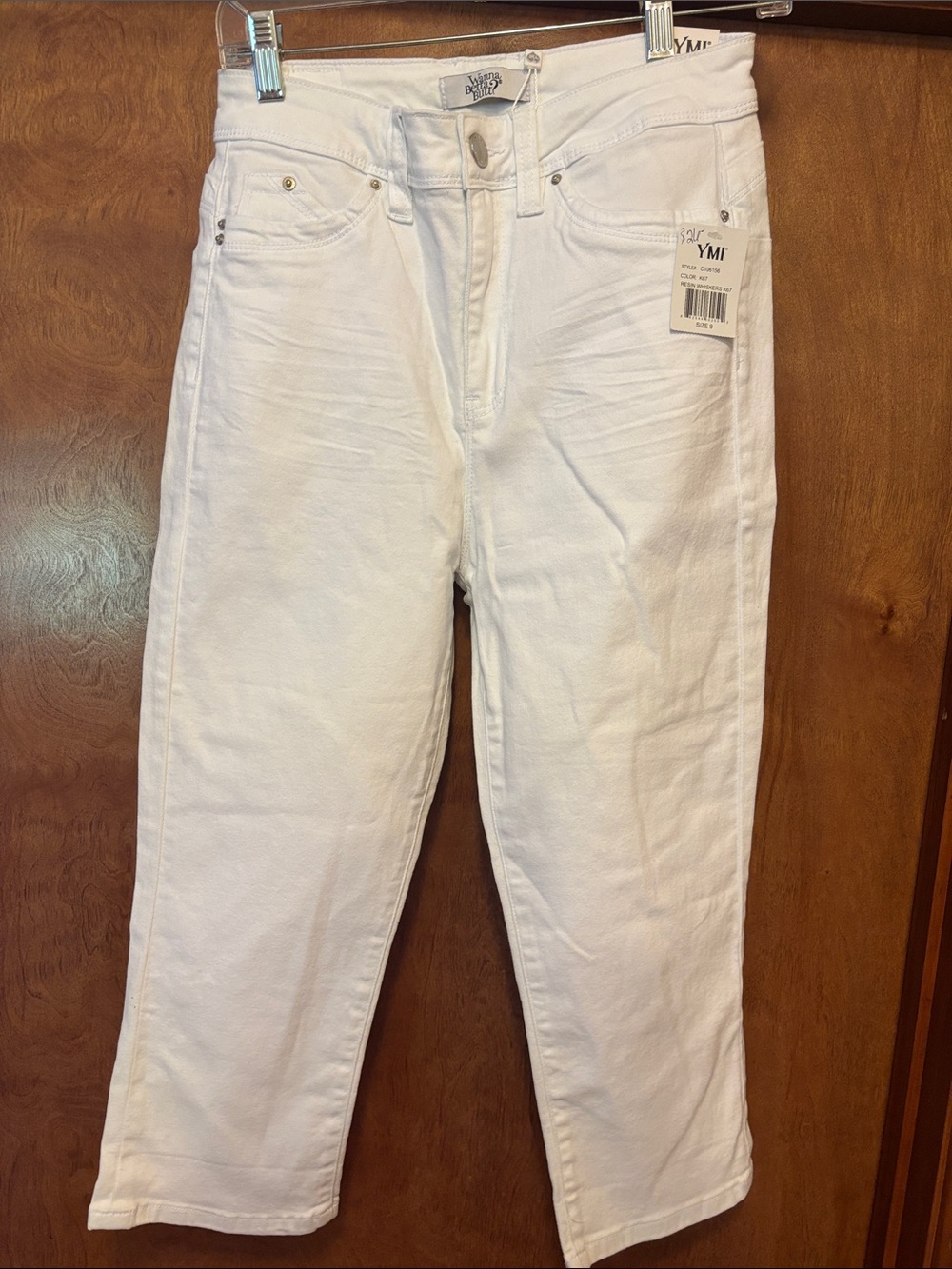 YMI White High-Rise cropped Jeans